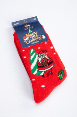 Шкарпетки чоловічі новорічні махрові 